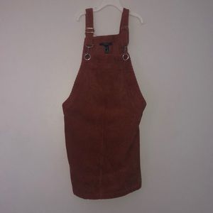 Velvet overall dress